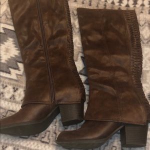 Fergalicious brown leather boots